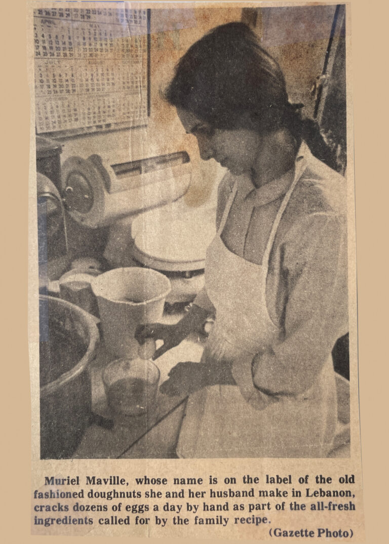 Muriel making donut batters in the 1970's
